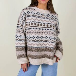 Oversized Grey Bandit Sweater